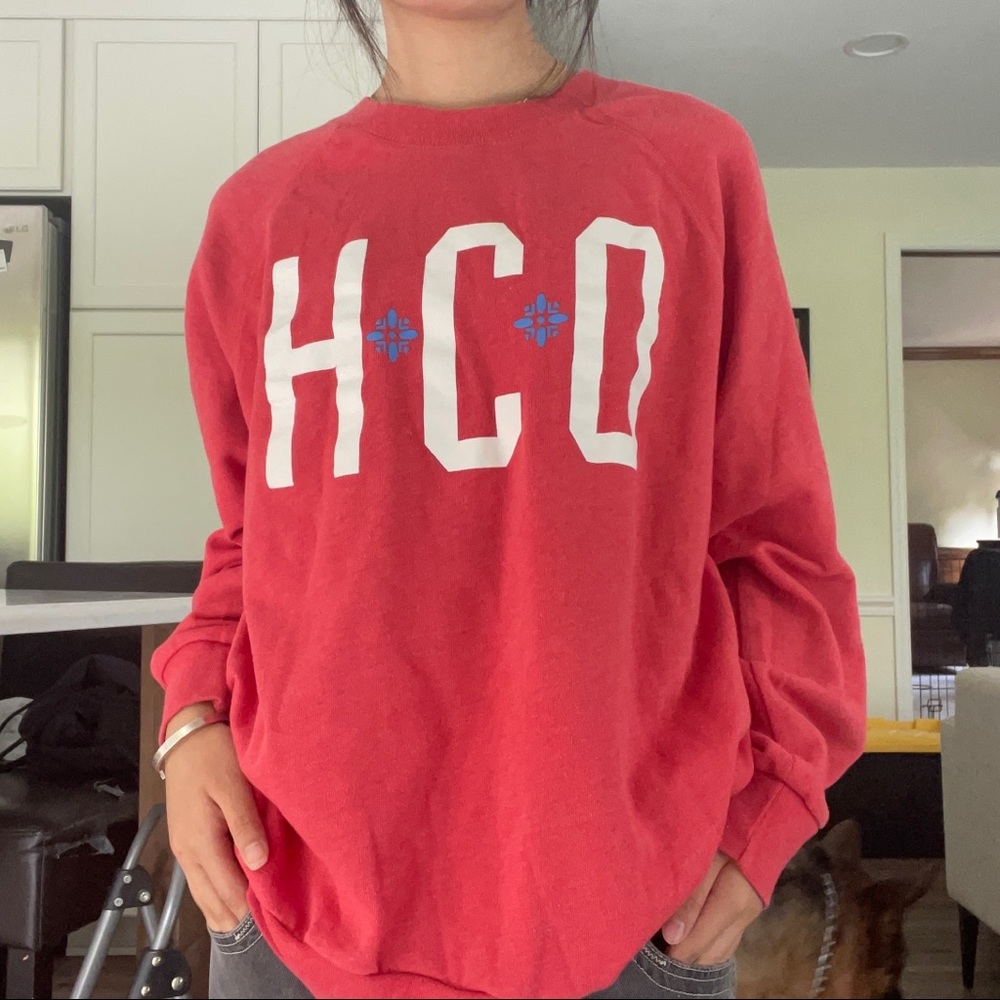 Hollister Red Pullover Sweater